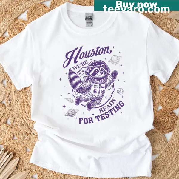 Funny raccoon graphic with text about teacher life on T-shirt