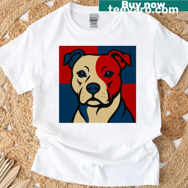 Playful graphic celebrating pit bulls on a t-shirt