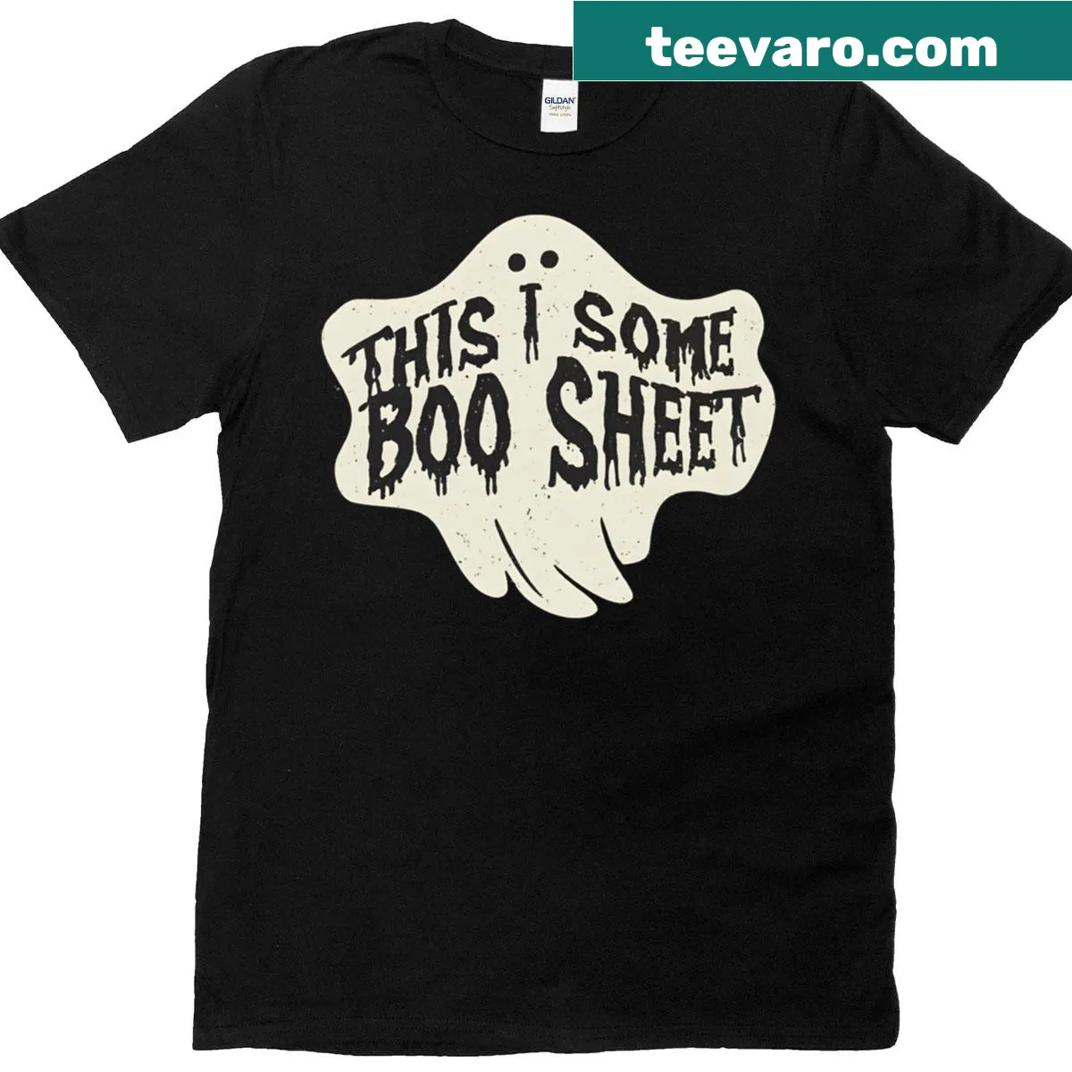Grunge-style ghost graphic on a vintage t-shirt — on a men's t-shirt