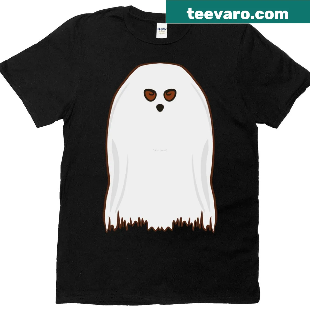 Vintage Halloween ghost graphic on a t-shirt — on a men's t-shirt