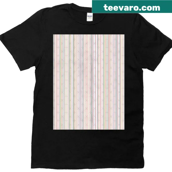 Pastel striped graphic on minimalist vintage T-shirt