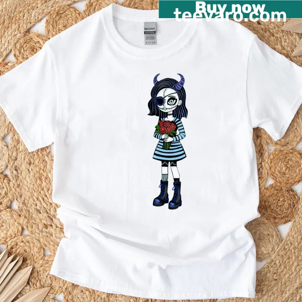Creepy witch-themed T-shirt with a mystical illustration