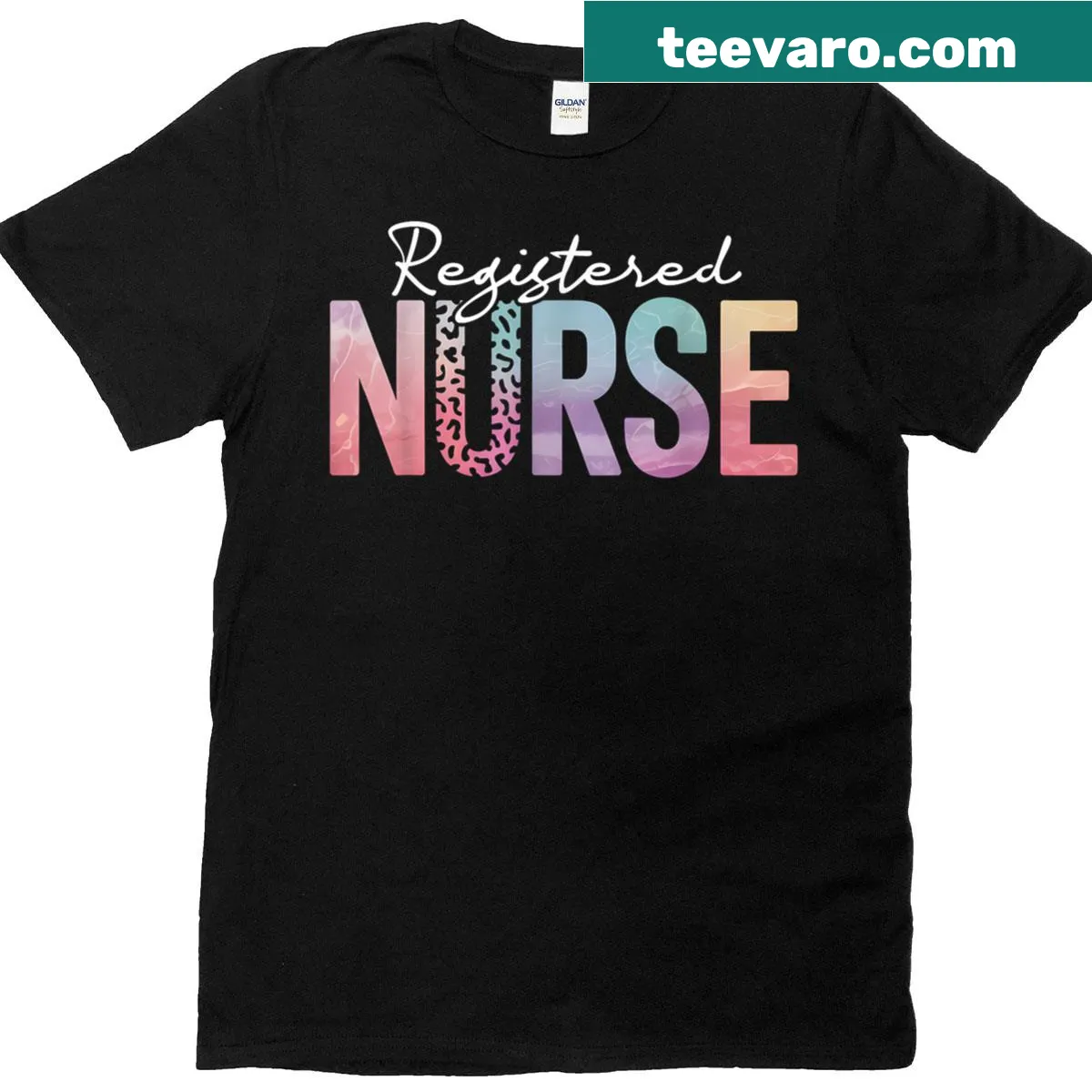 Bold typography T-shirt for registered nurses celebrating their profession — on a men's t-shirt