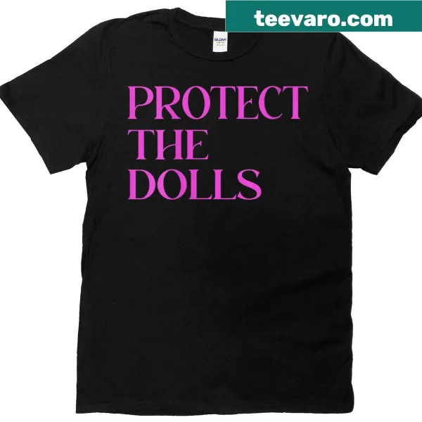 Vintage style Protect The Dolls t-shirt with fun graphic text