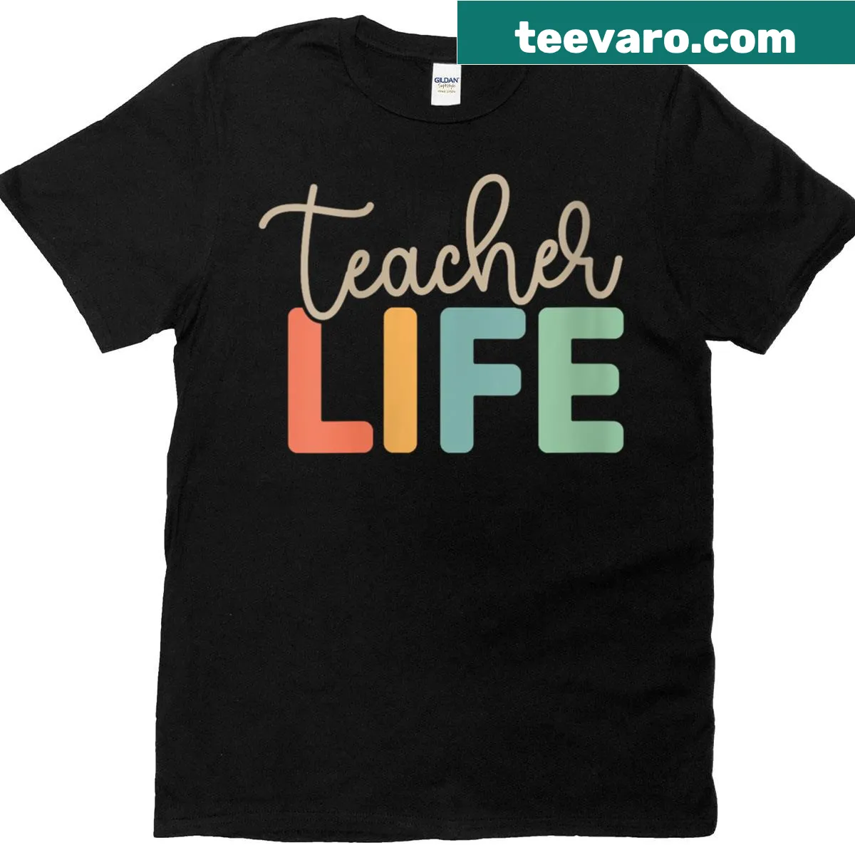 Retro design of teacher theme on t-shirt — on a men's t-shirt