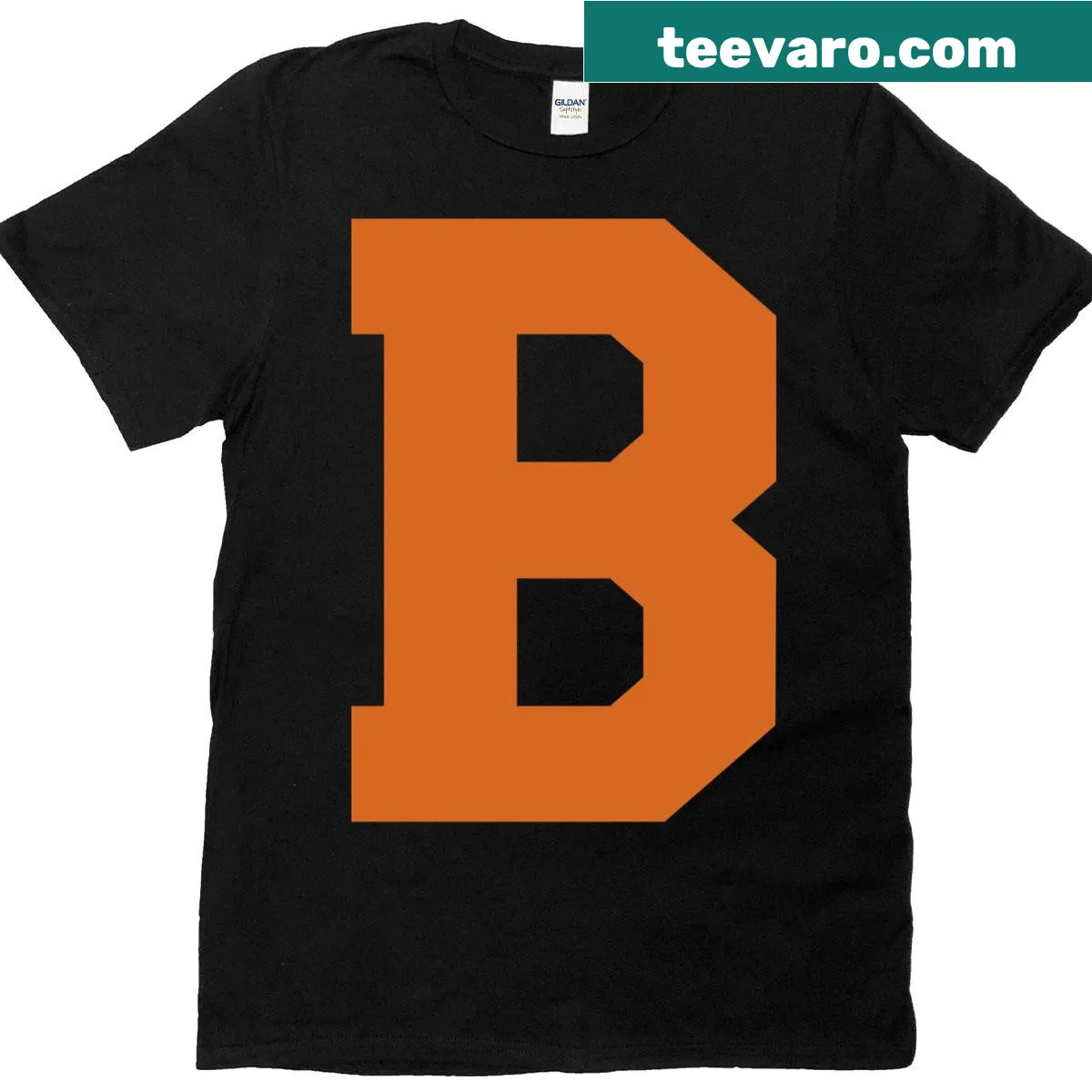 Sports T-shirt with a prominent 'B' graphic — on a men's t-shirt