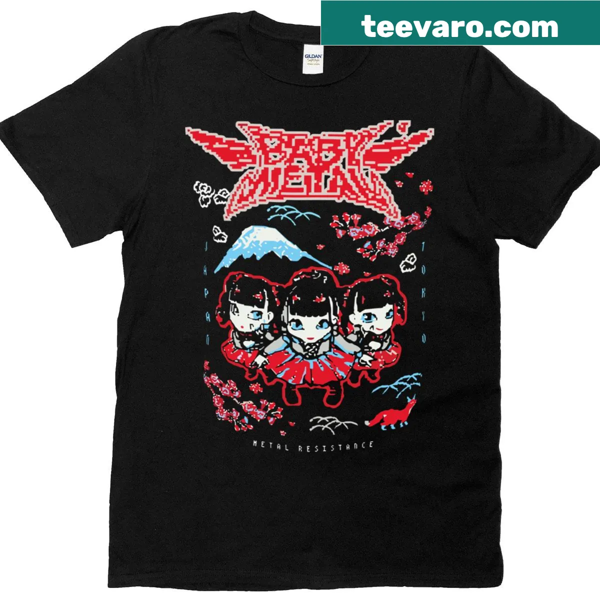 T-shirt featuring Baby Metal design, perfect for music fans — on a men's t-shirt