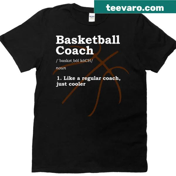Basketball Coach T-shirt with bold lettering design