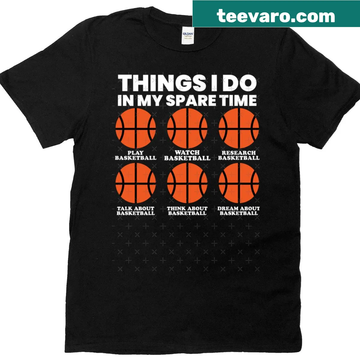 Funny Basketball Lover T-shirt with cartoon graphics — on a men's t-shirt