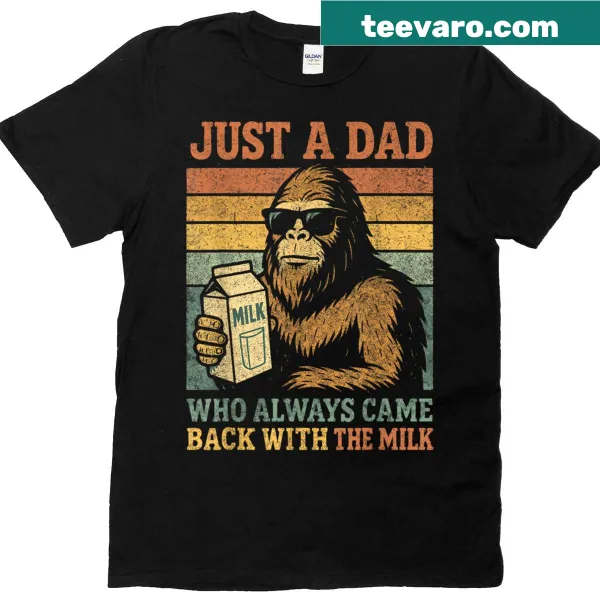 Humorous dad shirt featuring Bigfoot and playful text
