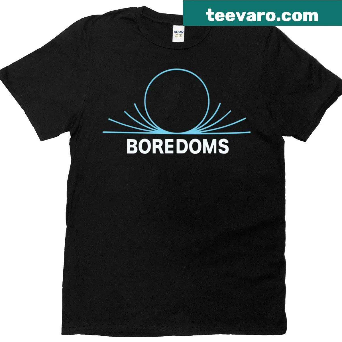 Graphic t-shirt inspired by the Boredoms band and noise music — on a men's t-shirt