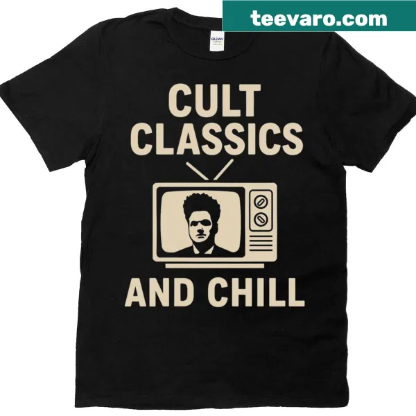 Retro t-shirt featuring cult classic TV and film illustrations
