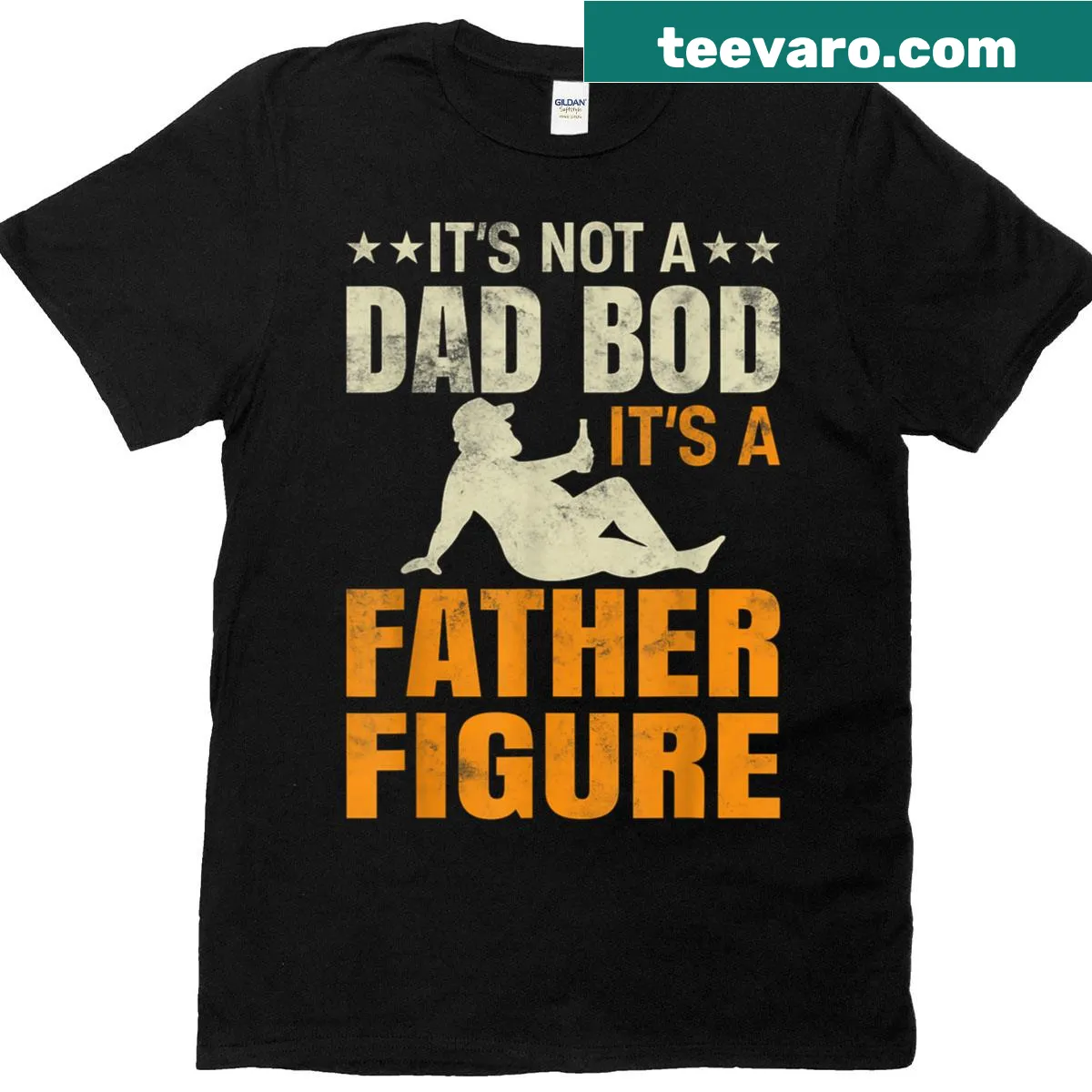 Funny Fathers Day t-shirt with humorous It's Not A Dad Bod phrase — on a men's t-shirt