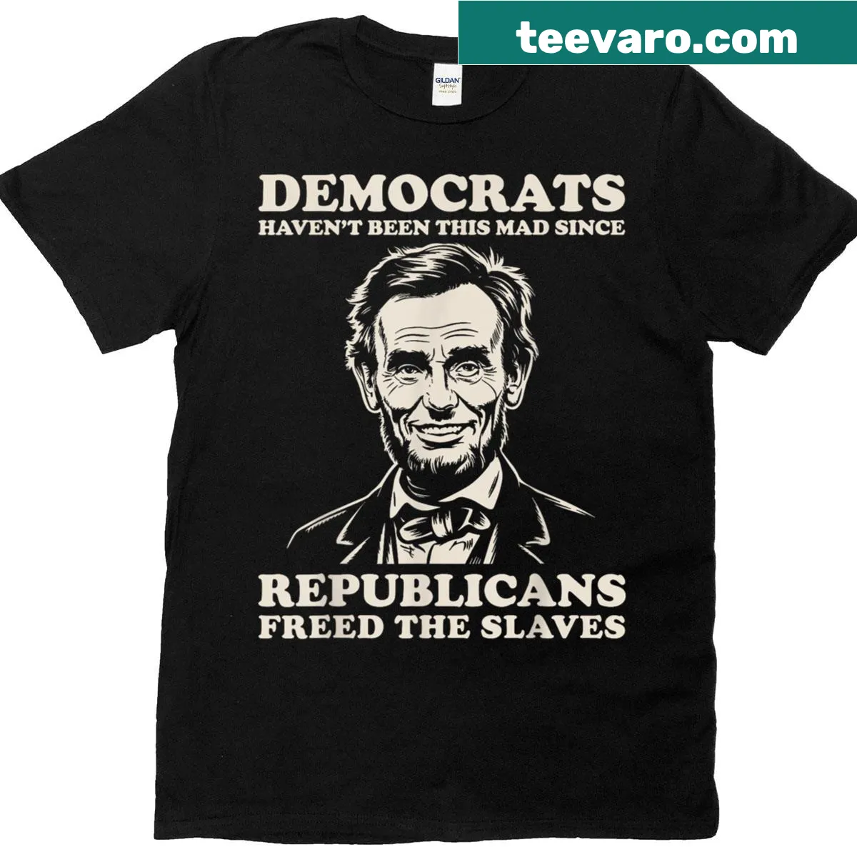 Witty t-shirt with a political saying about Democrats and Republicans — on a men's t-shirt