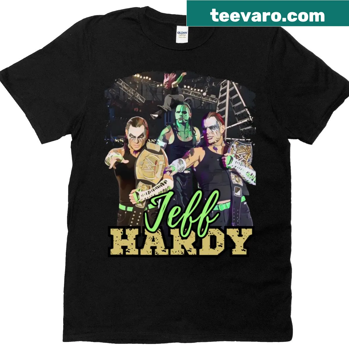 Jeff Hardy champion t-shirt for wrestling fans — on a men's t-shirt