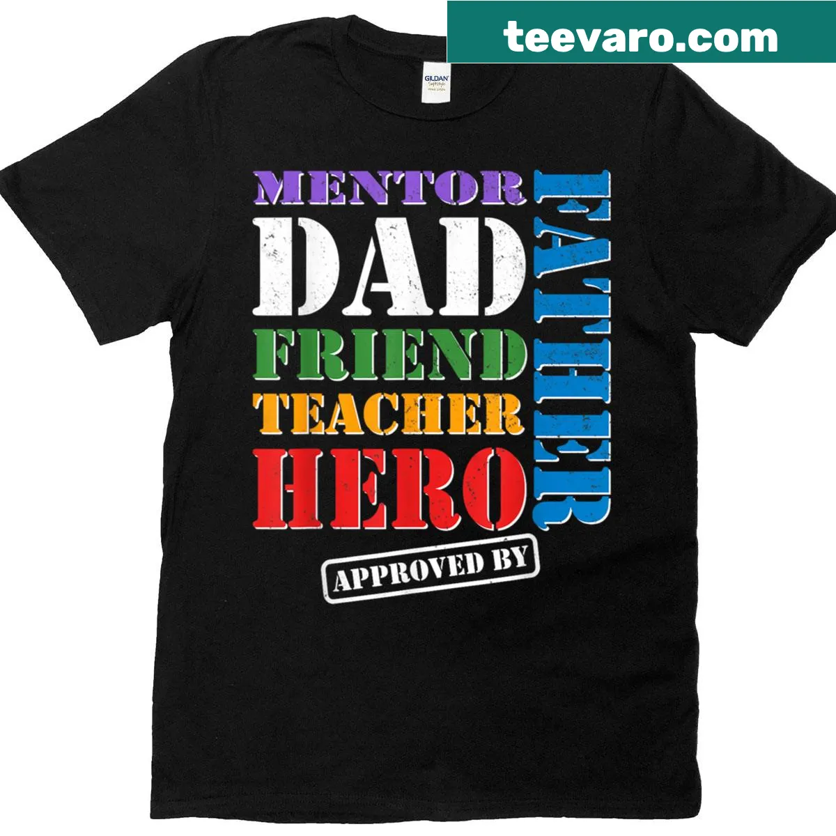 T-shirt celebrating dads as mentors and friends — on a men's t-shirt