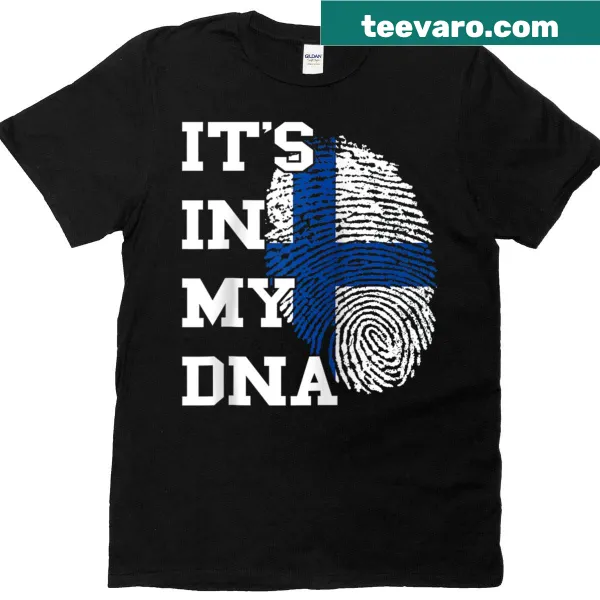 Finland flag T-shirt with 'It's In My DNA' text