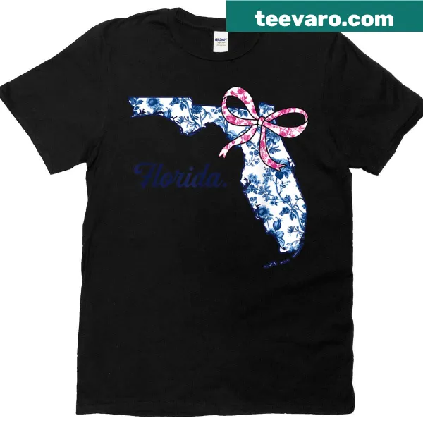 Florida state map design on T-shirt