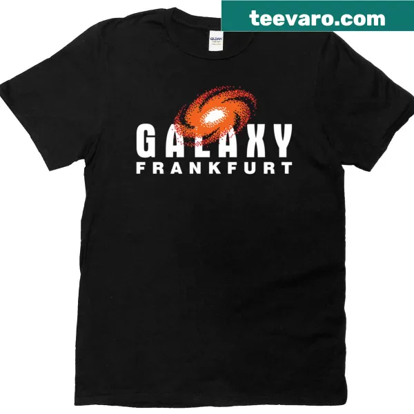 Frankfurt Galaxy graphic on a casual t-shirt