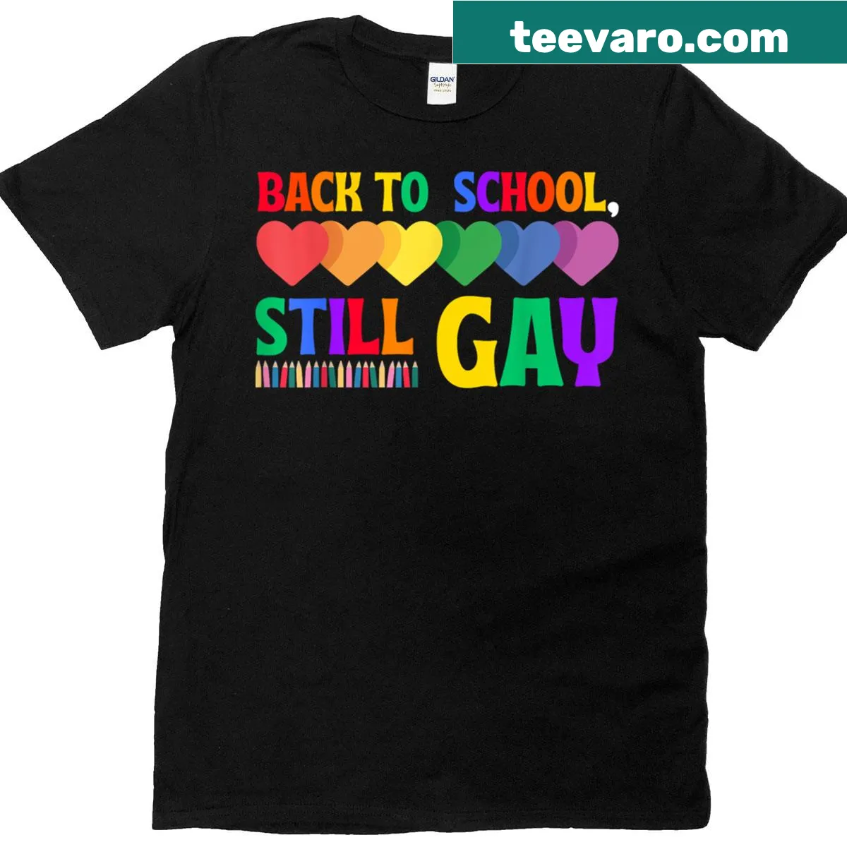 Humorous LGBTQ back to school t-shirt for teens — on a men's t-shirt