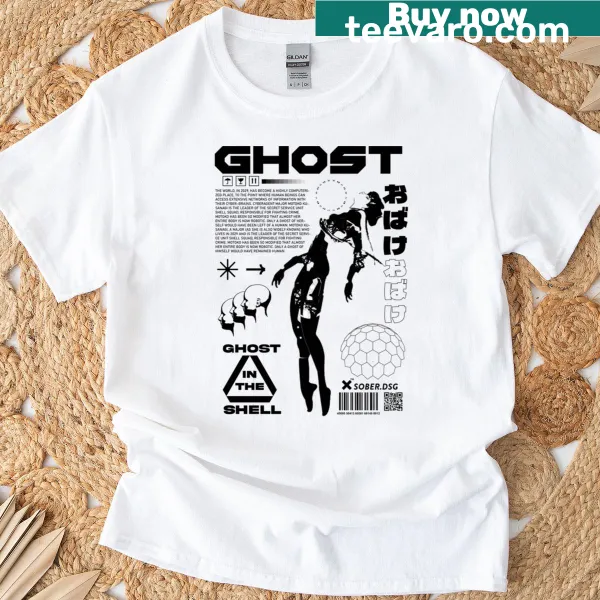 Graphic tee inspired by Ghost In The Shell anime