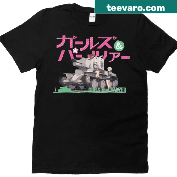 T-shirt featuring graphics inspired by Girls Und Panzer anime