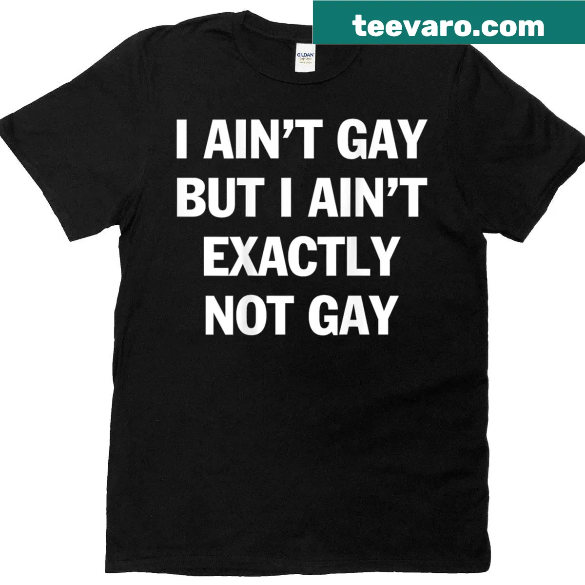 Playful LGBT pride t-shirt with humorous text and graphics — on a men's t-shirt