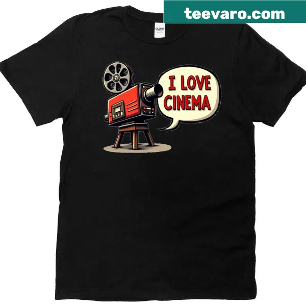 Retro comic edition t-shirt celebrating cinema.
