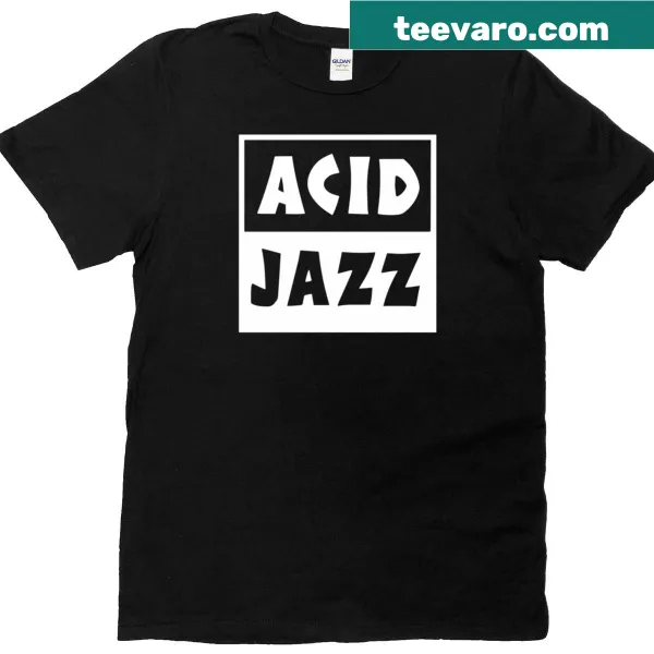 Playful pop-art shirt celebrating jazz music culture