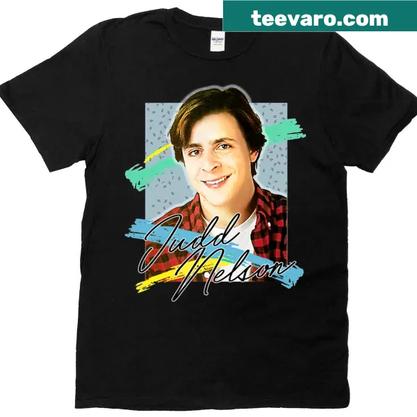 80s retro T-shirt featuring fan art of Judd Nelson