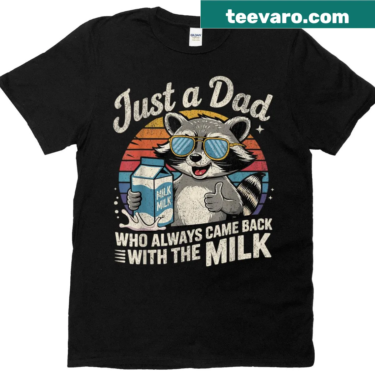 Sentimental T-shirt for dads featuring 'Just A Dad Who Always Came Back' — on a men's t-shirt