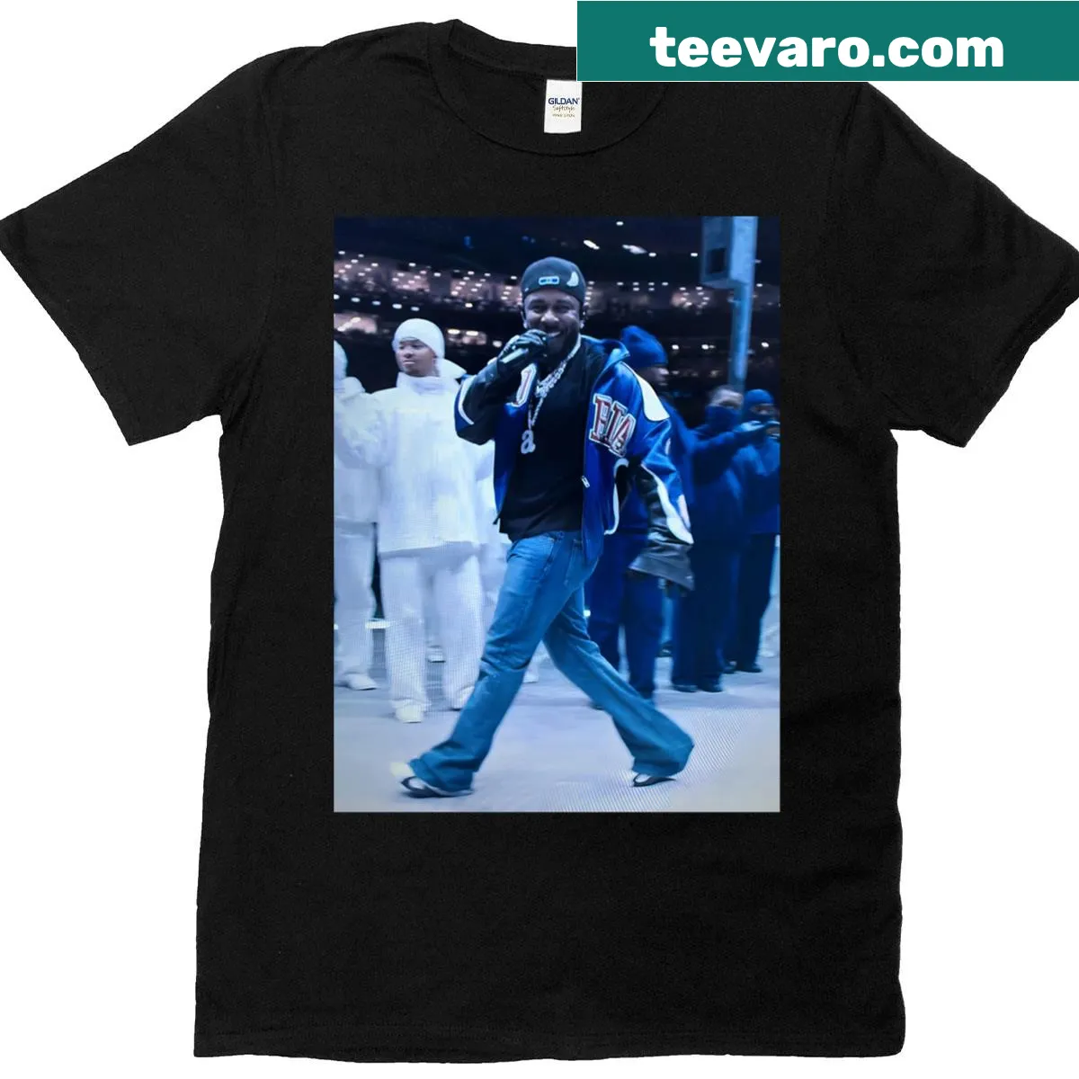 Funny Kendrick Lamar t-shirt with 'Say Drake' text — on a men's t-shirt