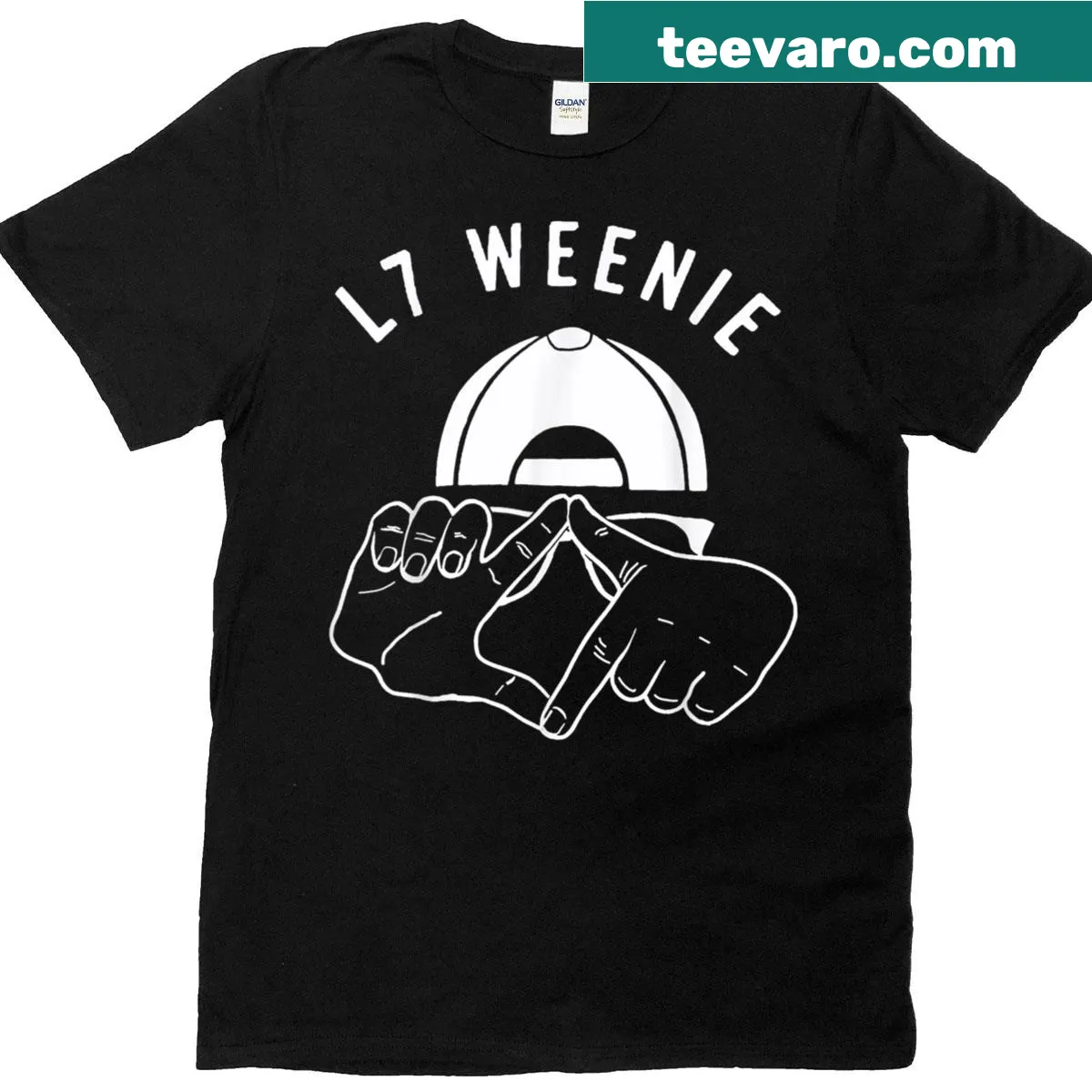 Illustration of playful baseball and softball graphic on a tee — on a men's t-shirt