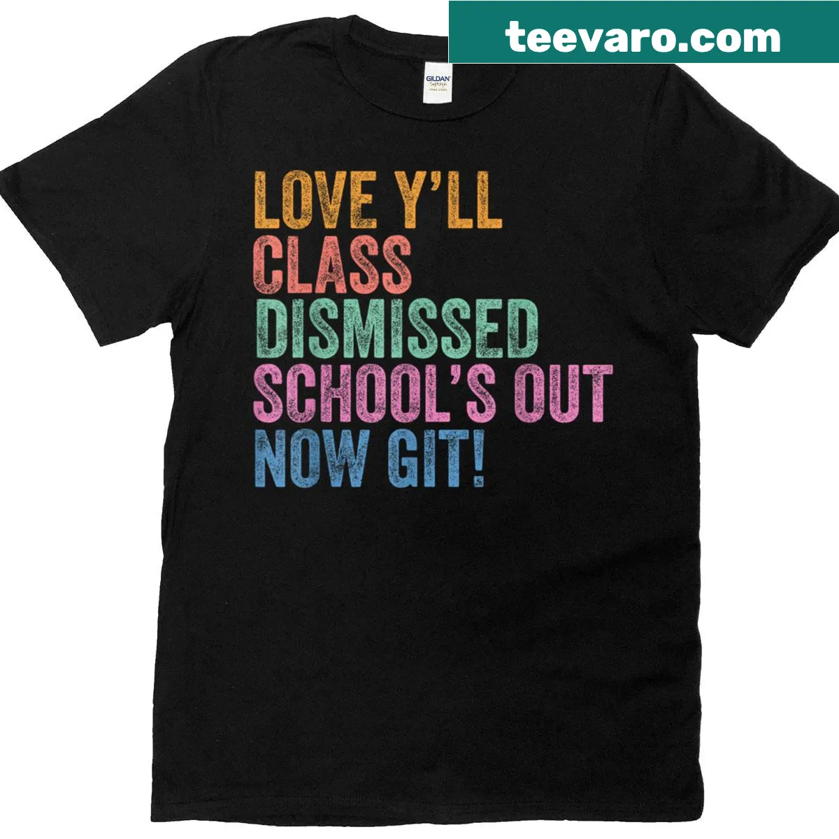 Funny T-shirt for teachers with 'Class Dismissed' text — on a men's t-shirt