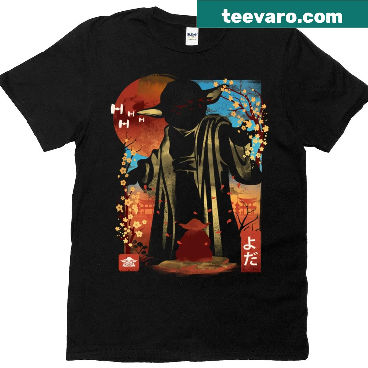 Illustrative design honoring legendary Jedi Master in oversized tee — on a men's t-shirt