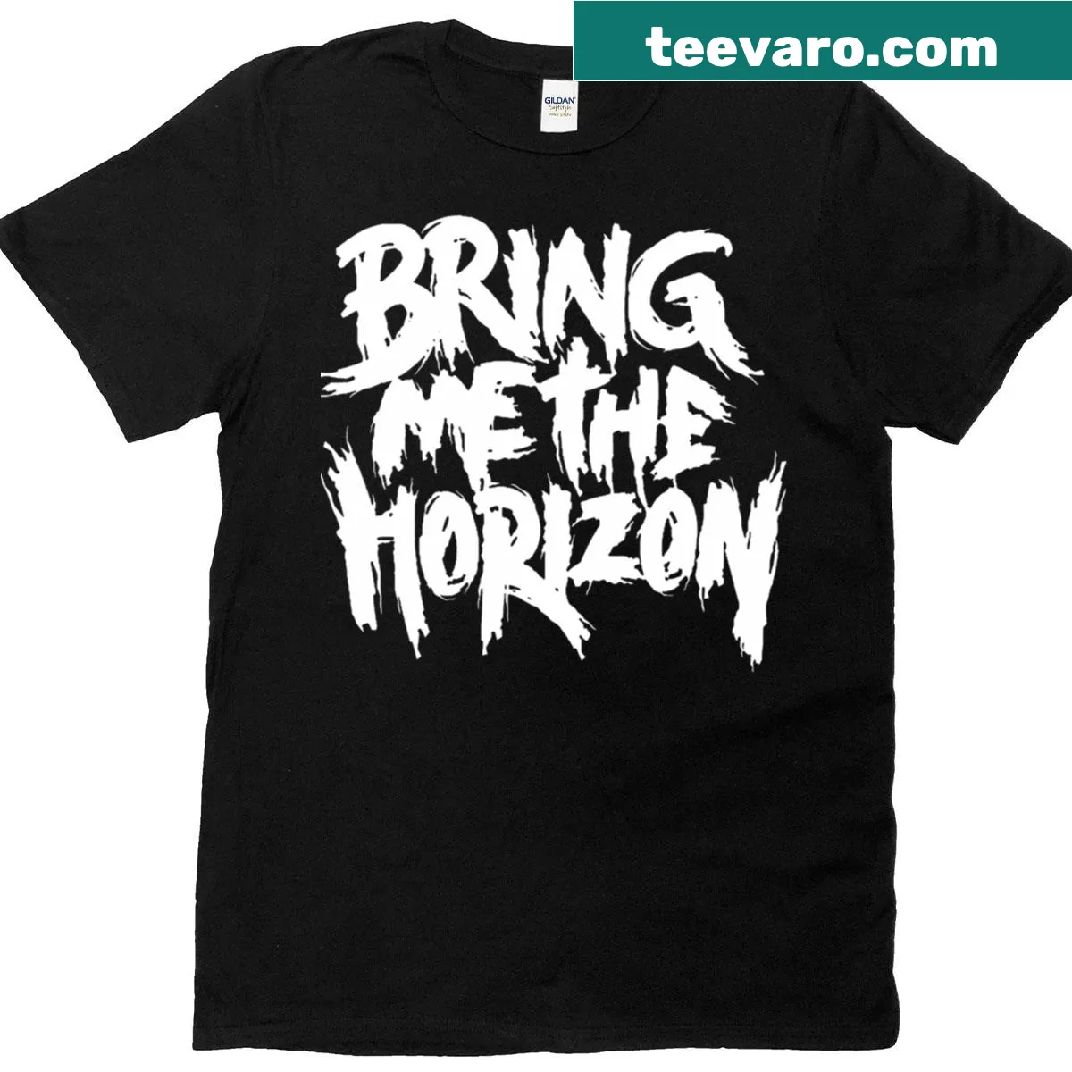Rock music-themed T-shirt for fans of metal and old-school bands — on a men's t-shirt