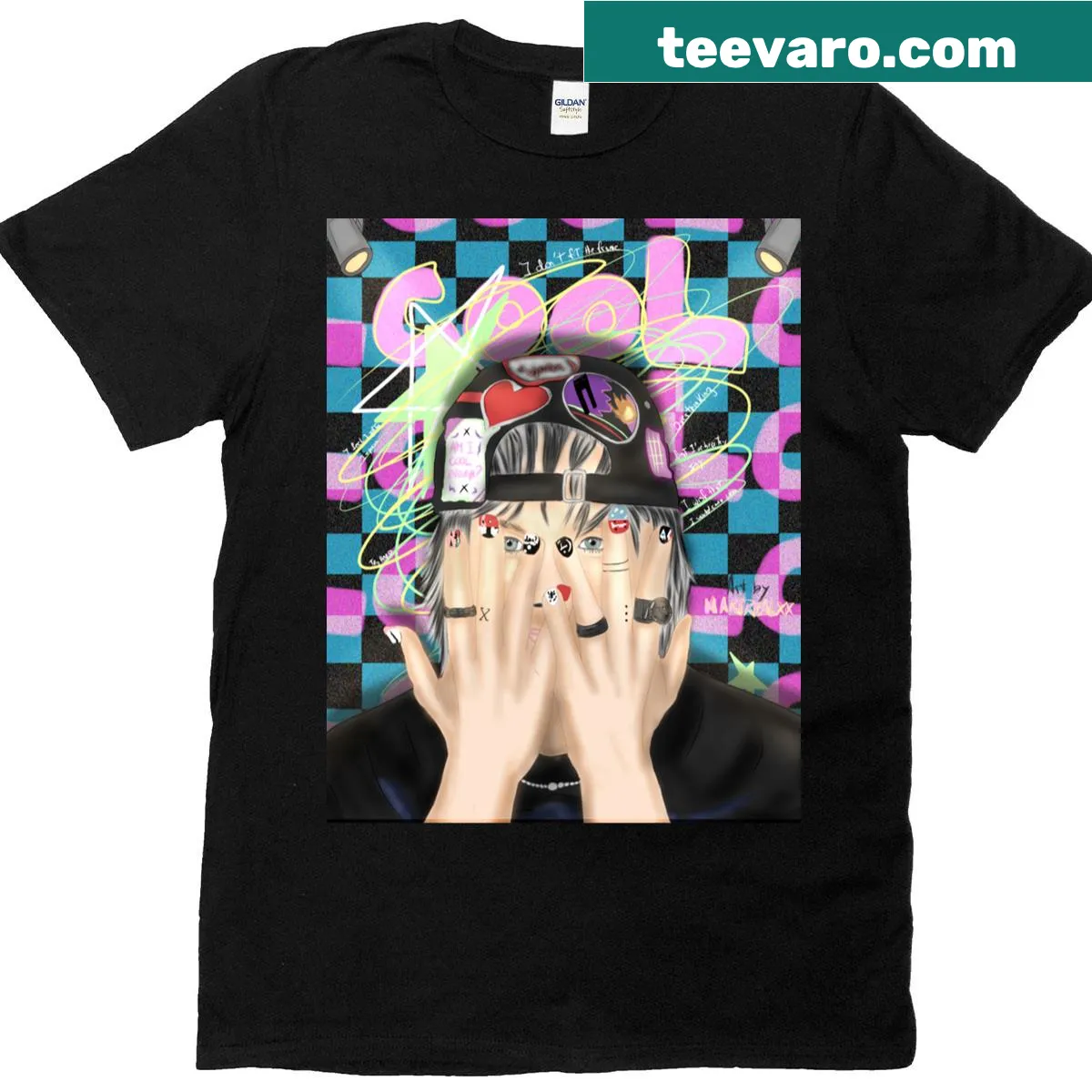 Vintage-distressed T-shirt inspired by Michael Clifford — on a men's t-shirt