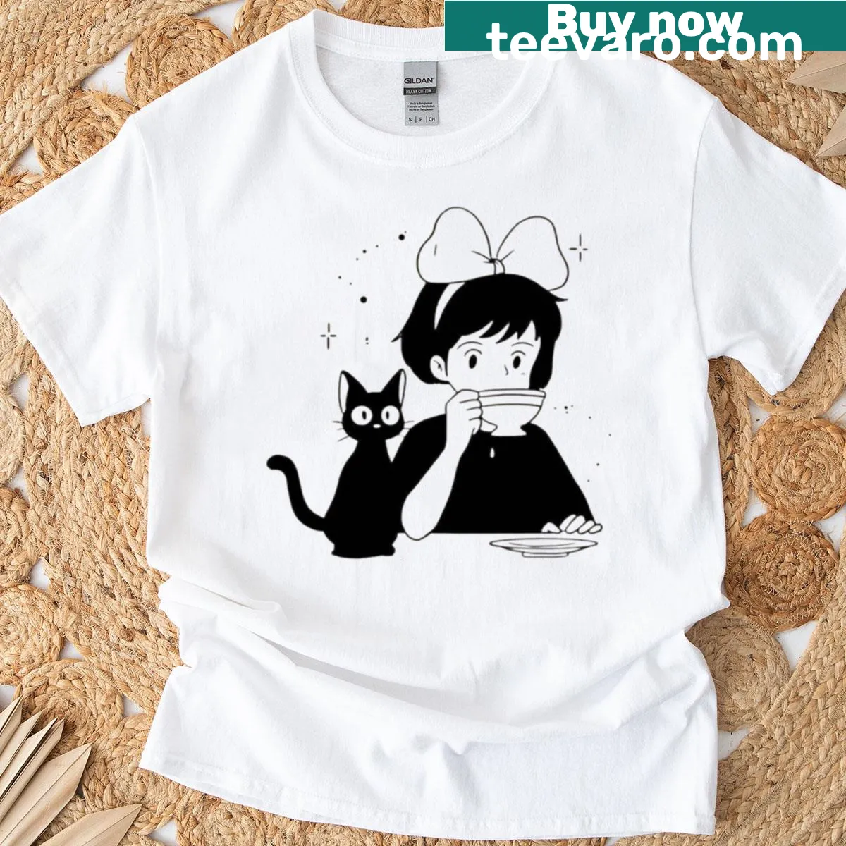 Minimalist Kiki's Delivery Service T-shirt with subtle graphic — on a men's t-shirt