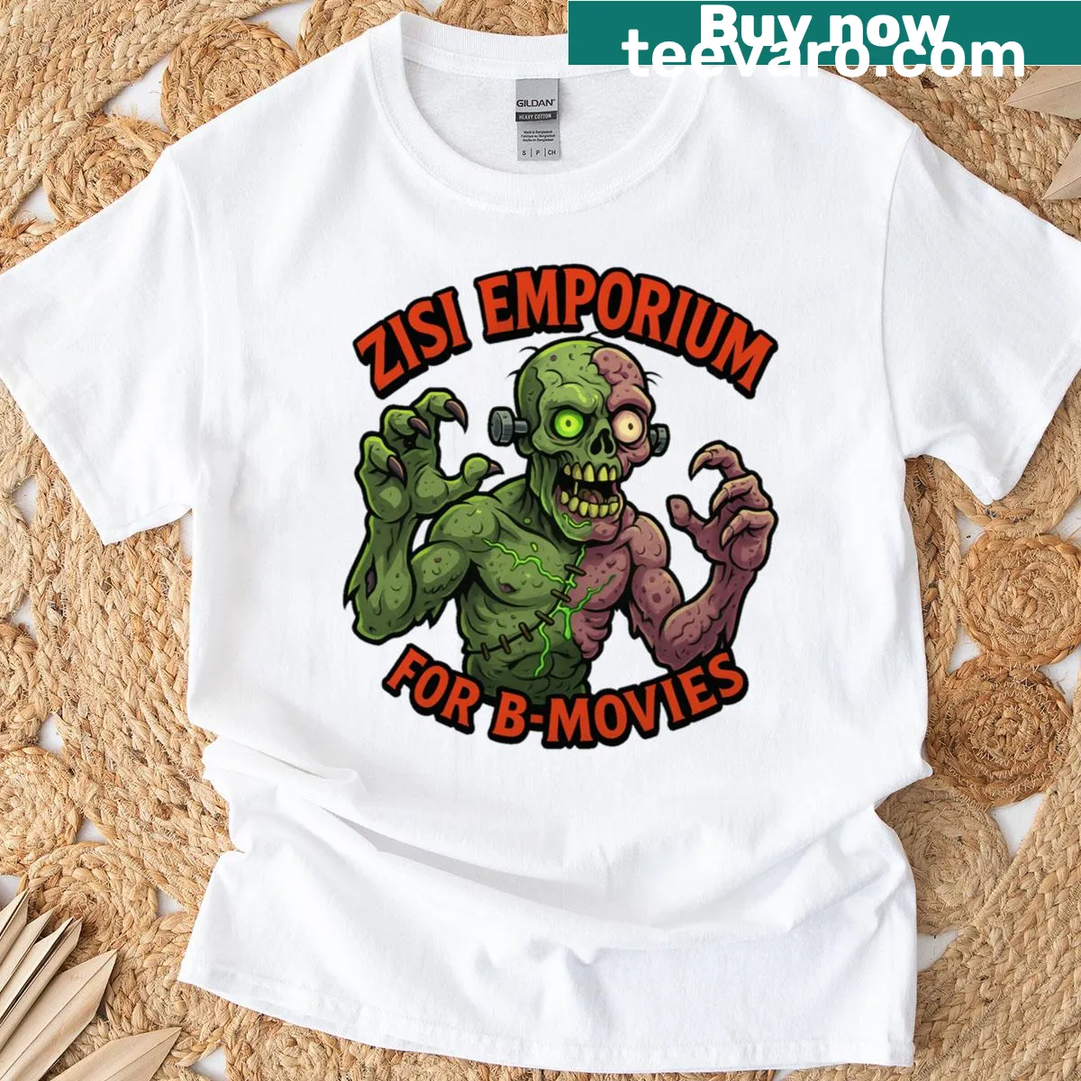 Illustration of Morty from Zisi Emporium, celebrating B-movies — on a men's t-shirt
