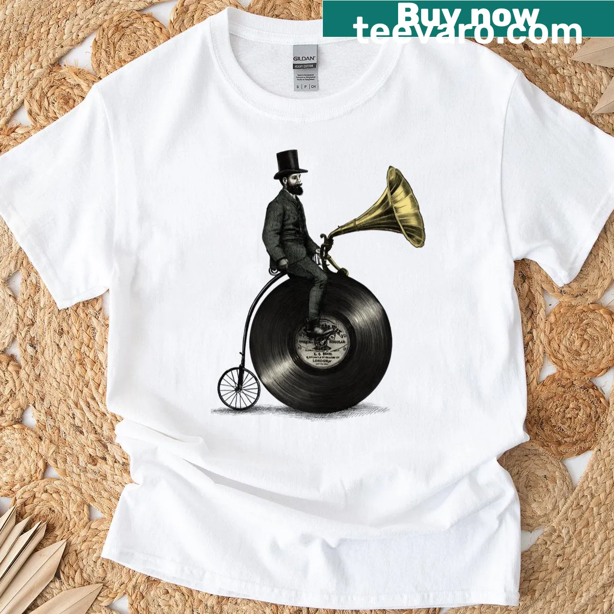 Simple T-shirt featuring 'Music Man' text for music lovers — on a men's t-shirt