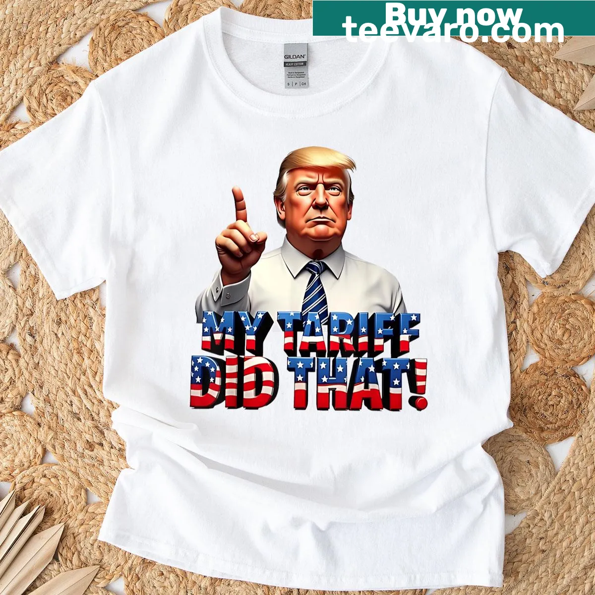 Protest statement tee with bold text design for voters — on a men's t-shirt