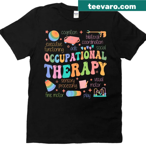 Retro T-shirt for occupational therapy therapists and assistants