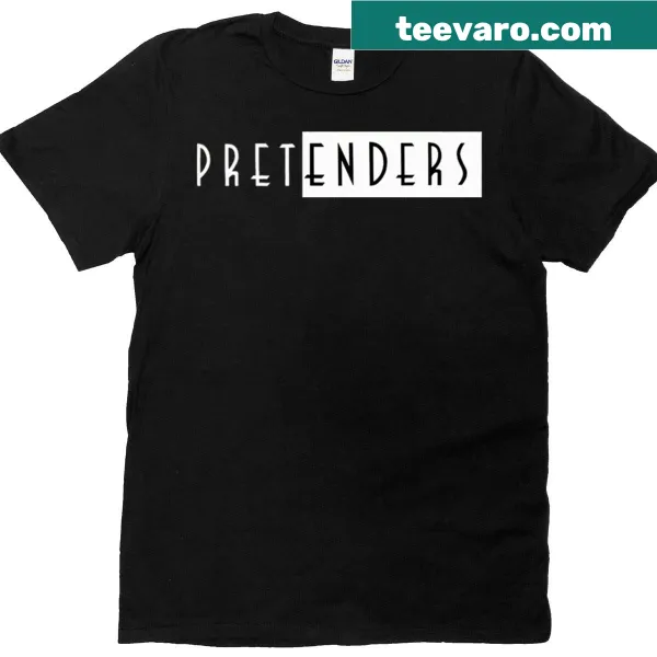 Retro-inspired t-shirt featuring the name 'Pretenders' in bold typography