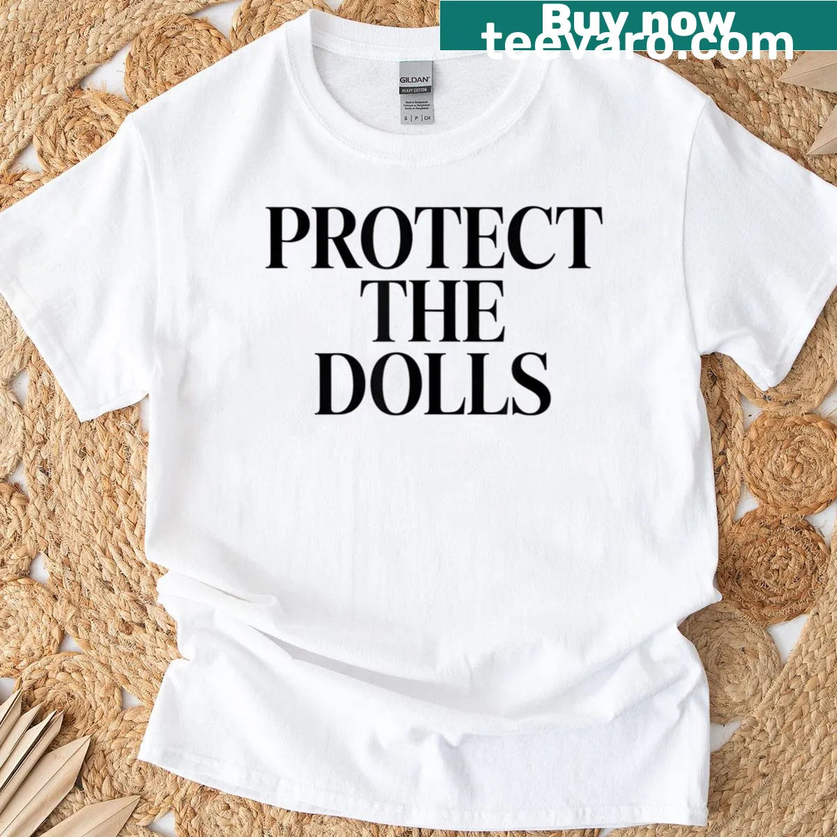 Unisex T-shirt featuring 'Protect The Dolls' for advocacy — on a men's t-shirt