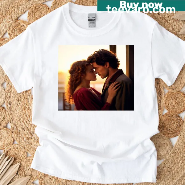 Heartfelt typography design celebrating romance on a T-shirt.