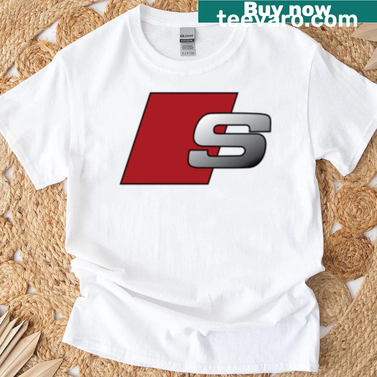 Playful automotive-themed illustration on an S Series T-shirt. — on a men's t-shirt