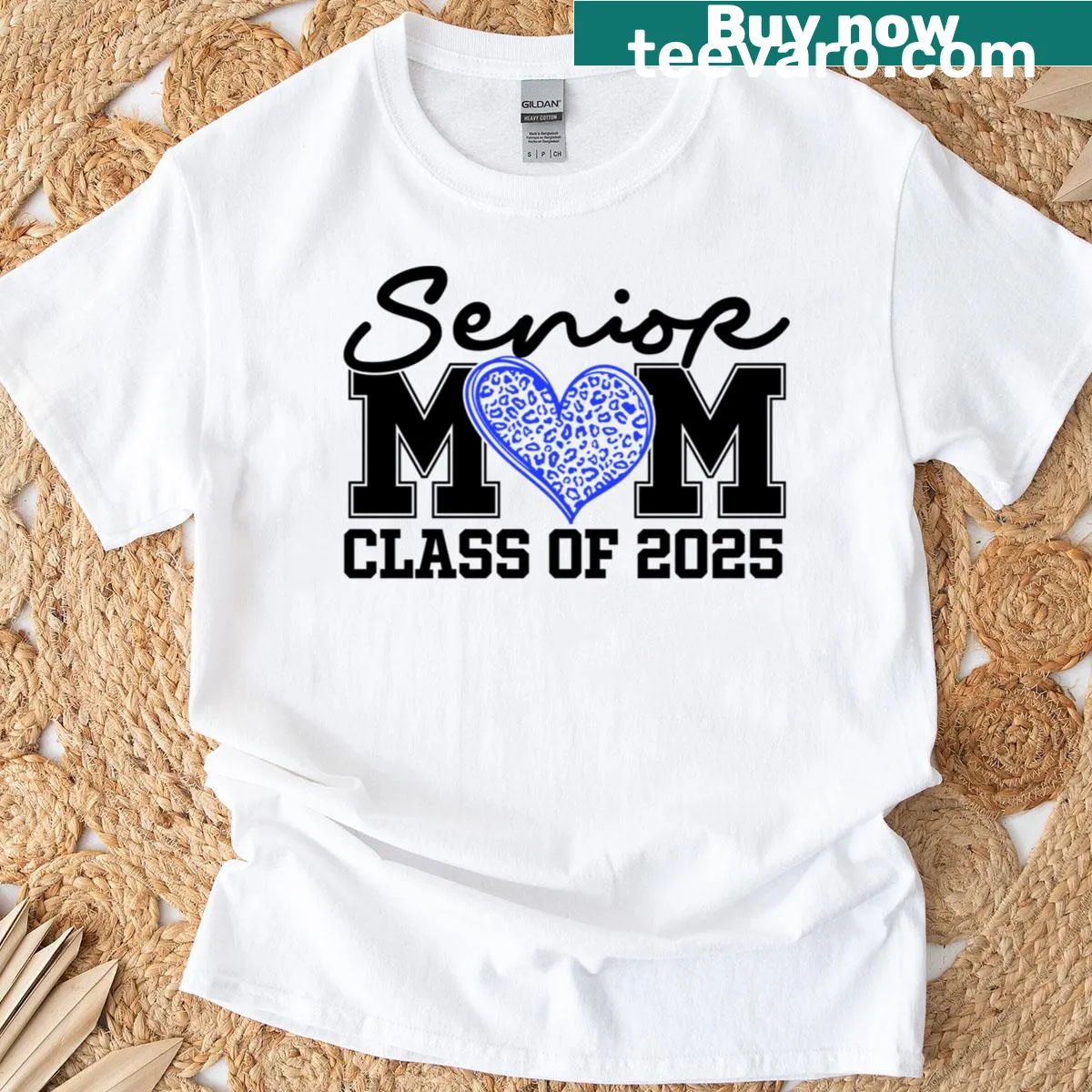 T-shirt featuring bold text 'Senior Mom 2025' for proud mothers — on a men's t-shirt