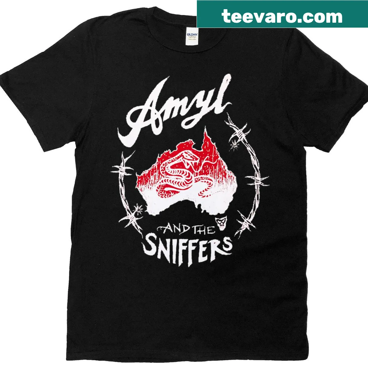 Illustration of a snake on a T-shirt — on a men's t-shirt