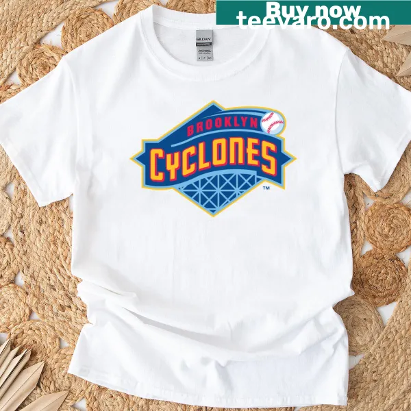 Brooklyn Cyclones logo on a classic baseball tee