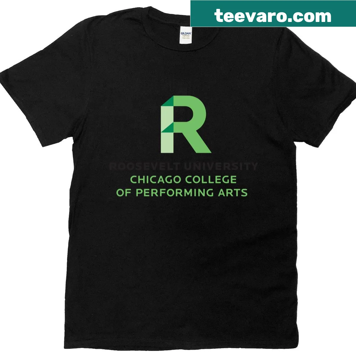 Graphic T-shirt for The Chicago College Of Performing Arts — on a men's t-shirt